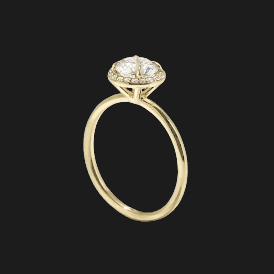 Radiant Halo Diamond Engagement Ring