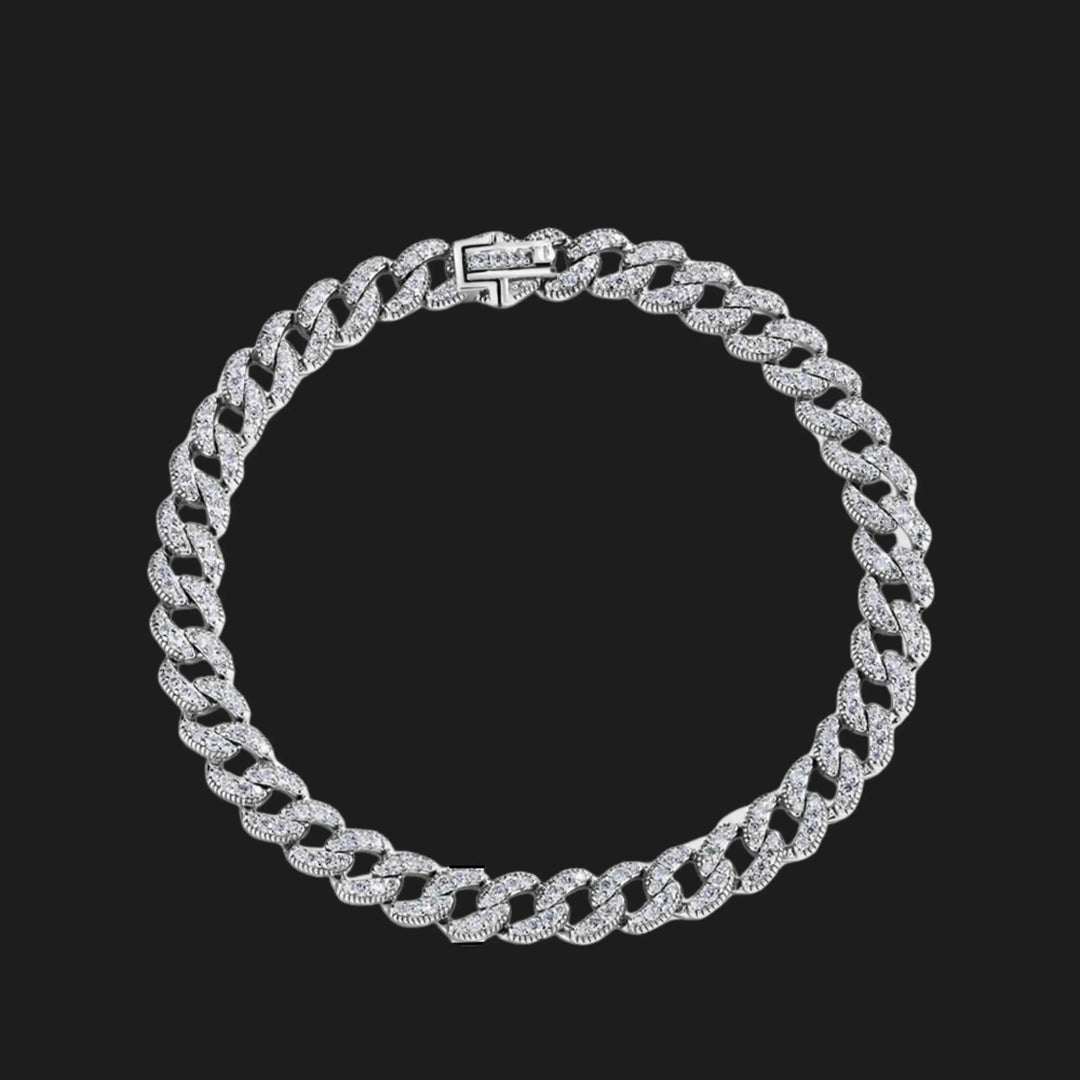 Moissanit-Cuban-Tennis-Armband