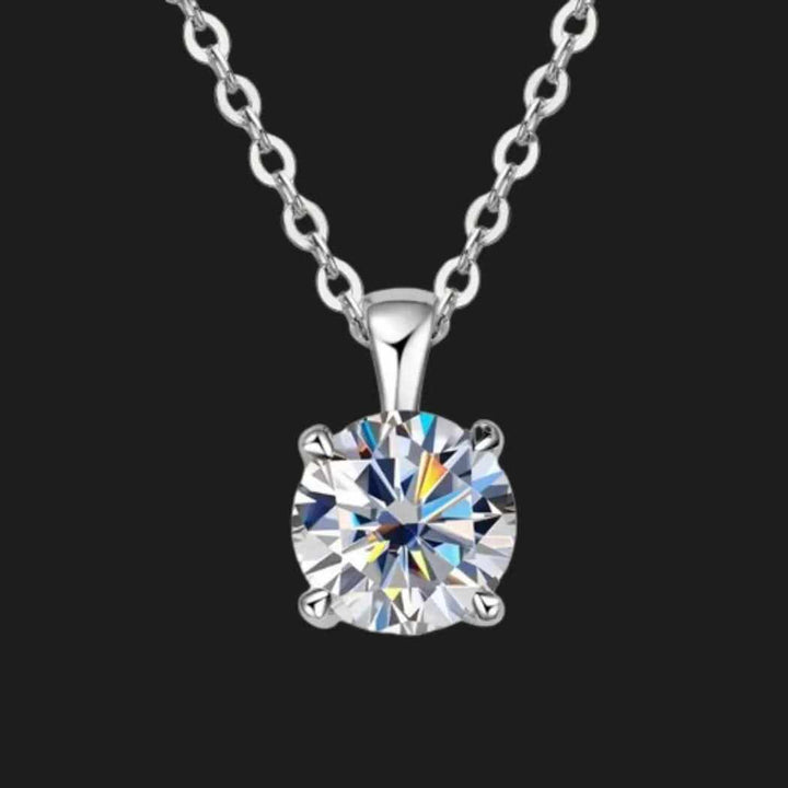 Moissanite Solitaire Anhänger Halskette