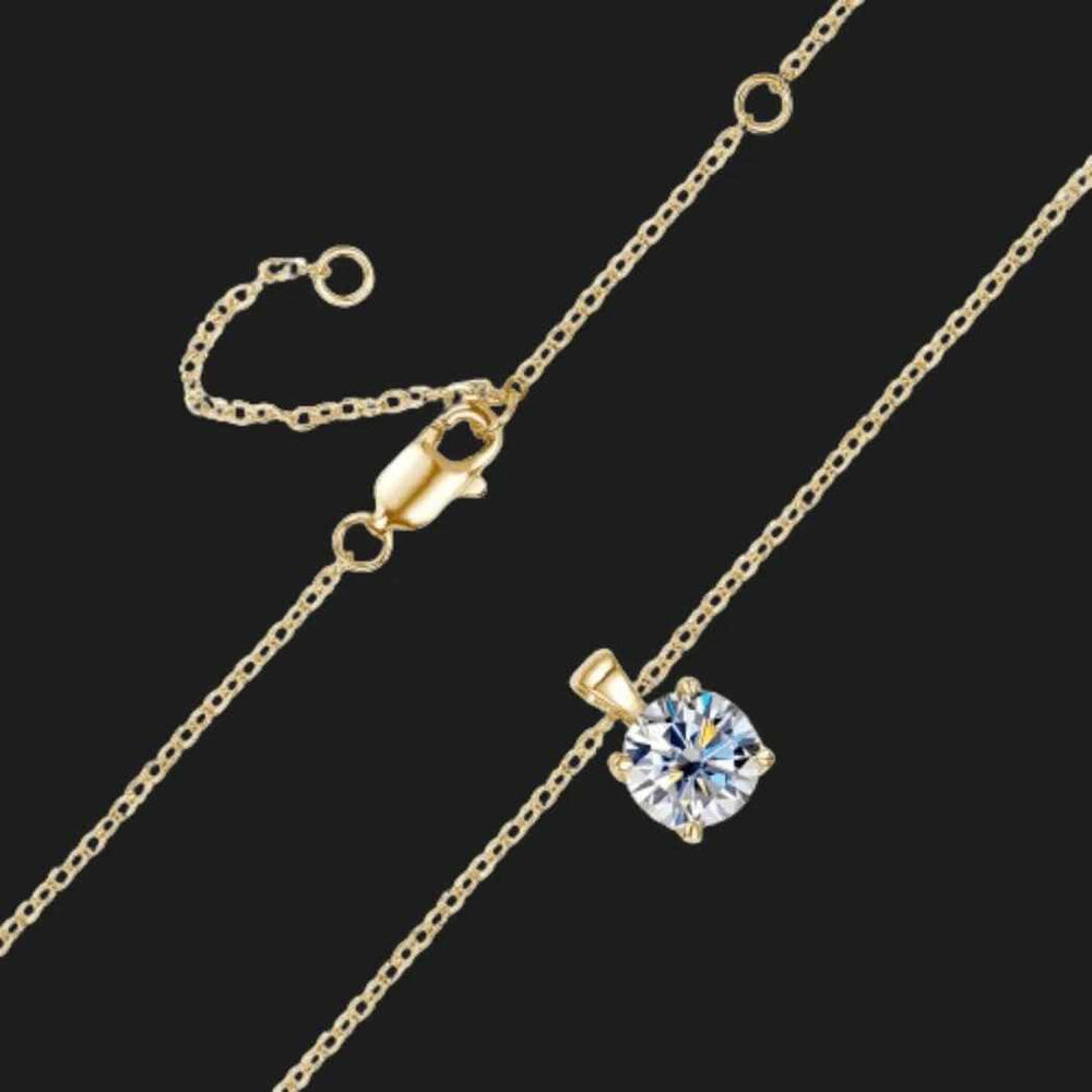 Moissanite Solitaire Pendant Necklace
