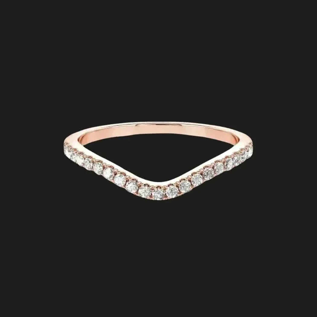 Moissanite Wishbone Ring