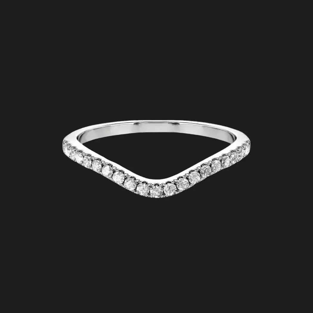 Moissanite Wishbone Ring