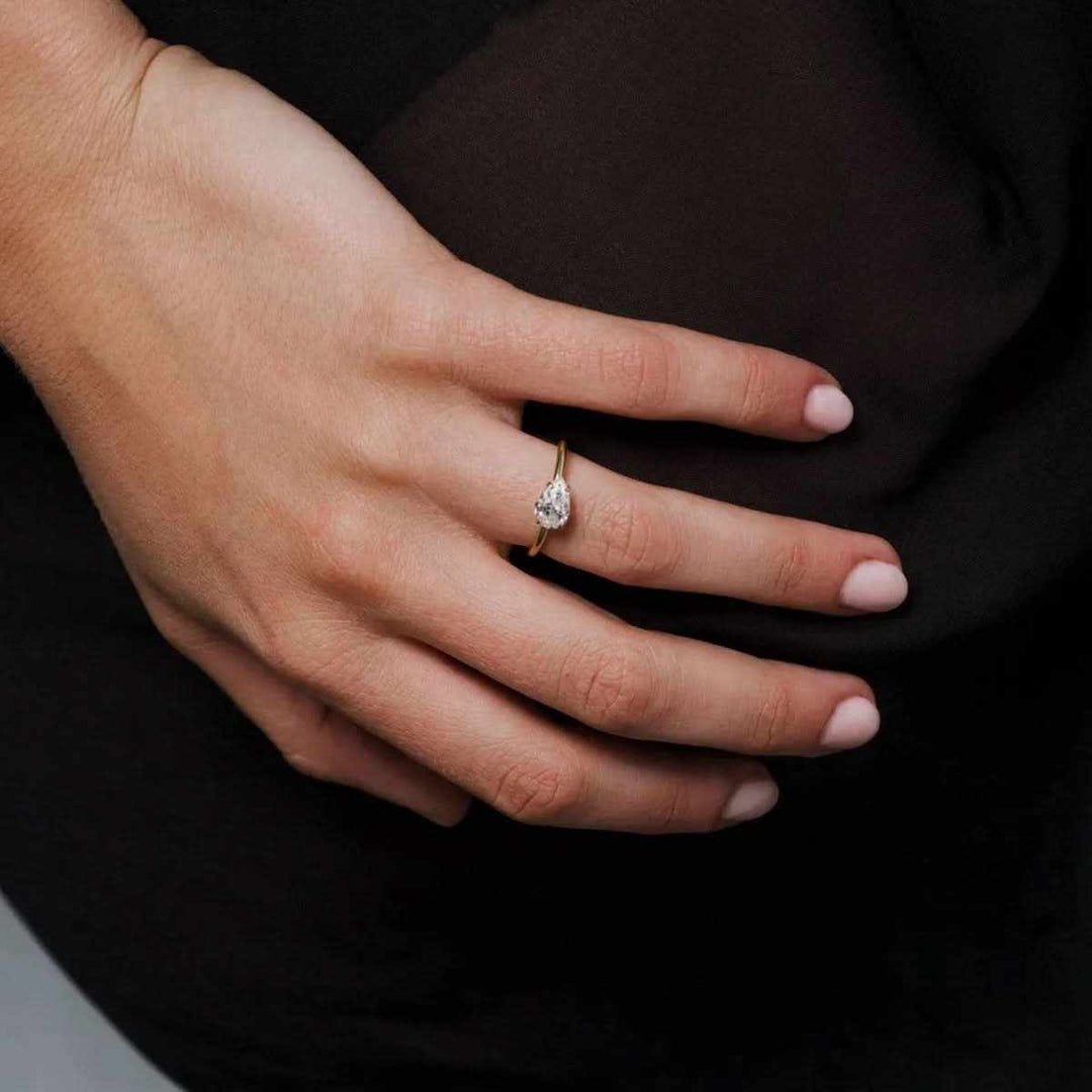 Oval Diamond Solitaire Ring