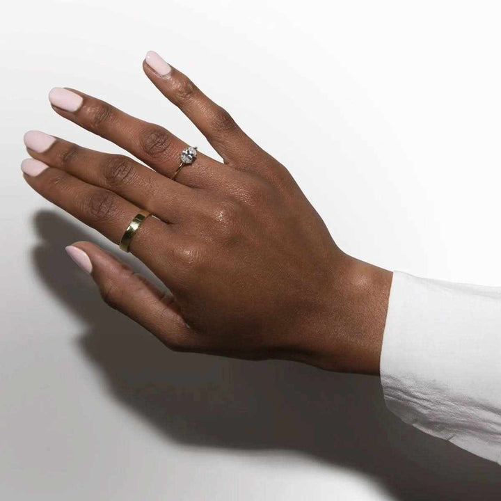 Oval Diamond Solitaire Ring