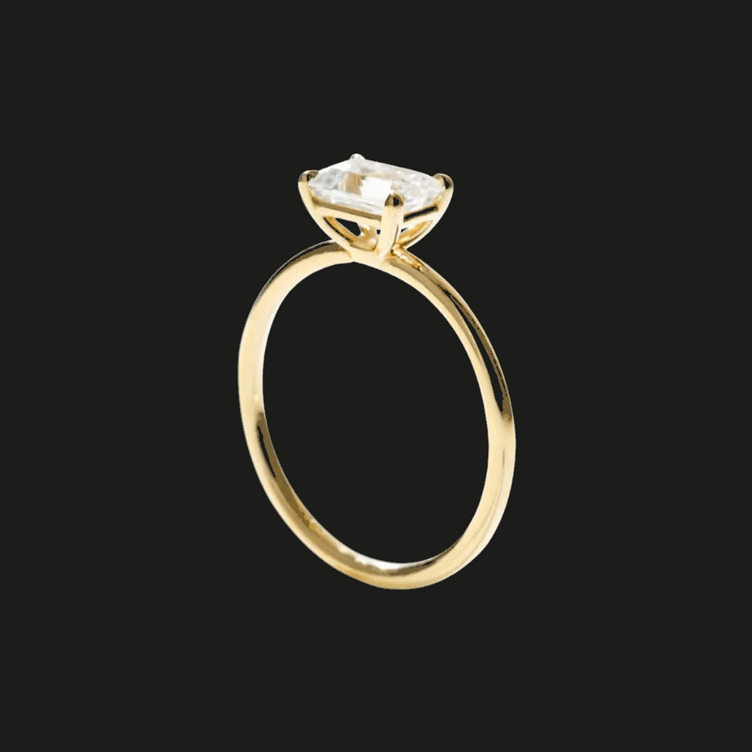 Oval Diamond Solitaire Ring