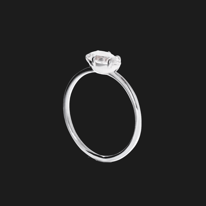 Oval Diamond Solitaire Ring