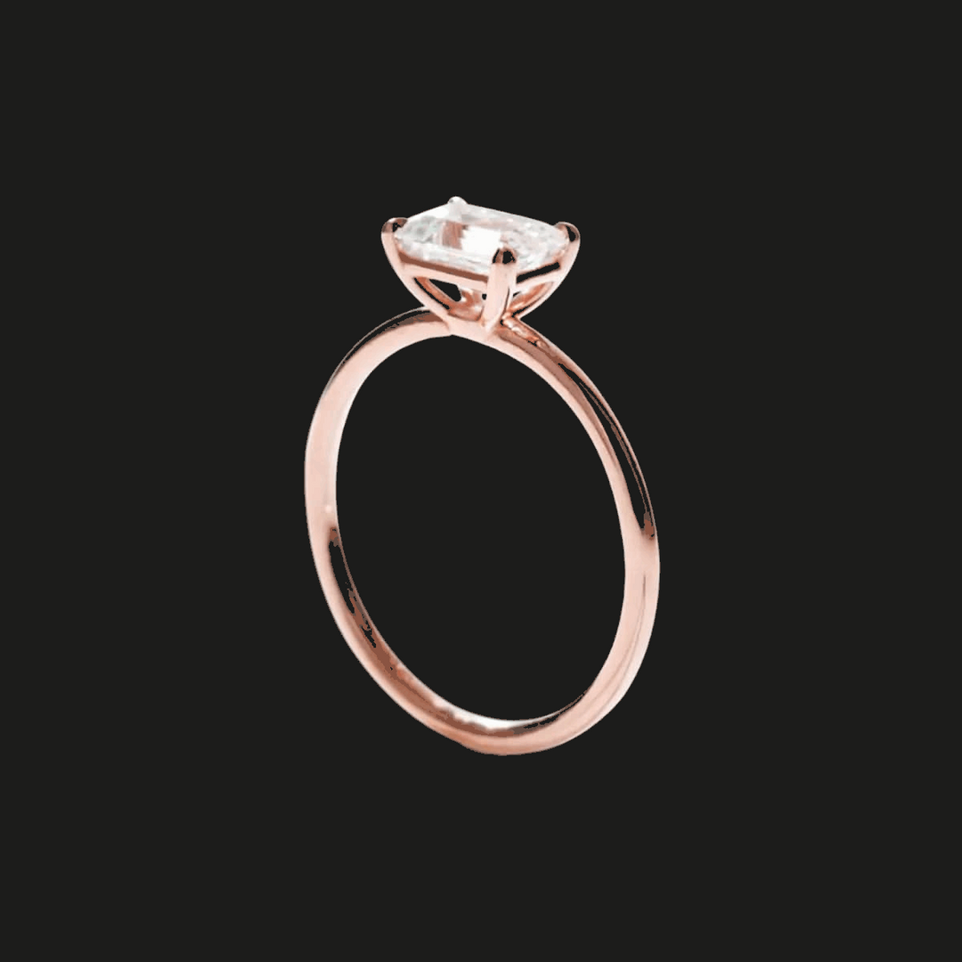 Oval Diamond Solitaire Ring