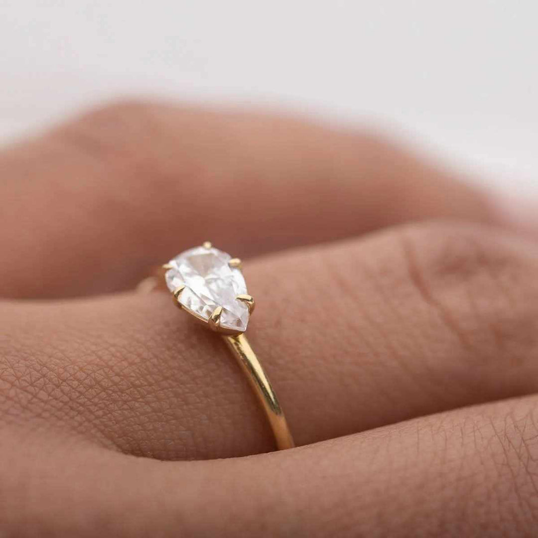 Oval Diamond Solitaire Ring