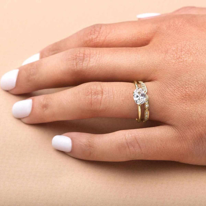Oval Diamond Solitaire Ring