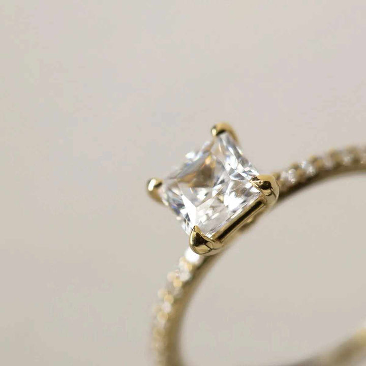 Oval Pavé Diamond Engagement Ring