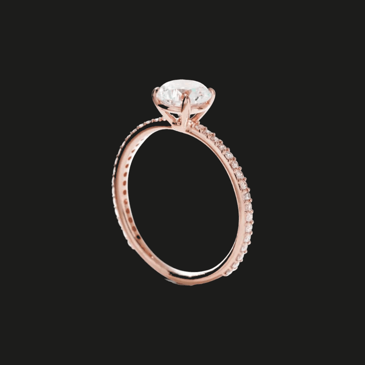 Oval Pavé Diamond Engagement Ring