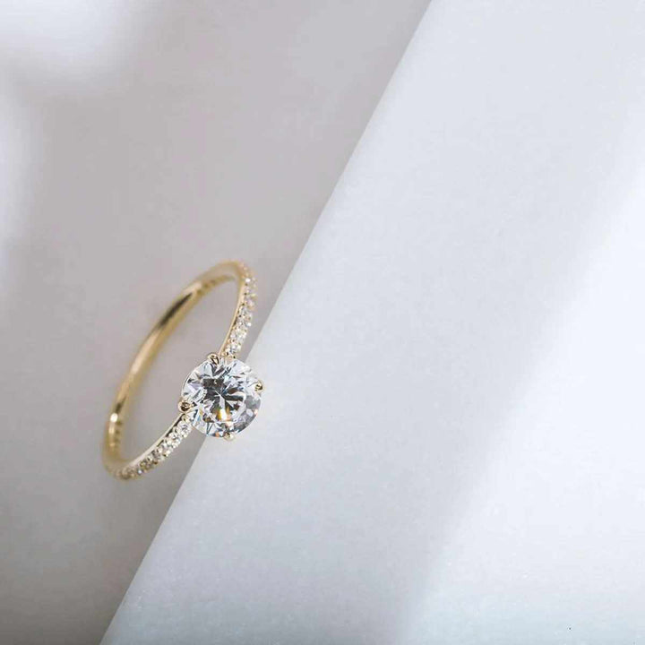 Oval Pavé Diamond Engagement Ring