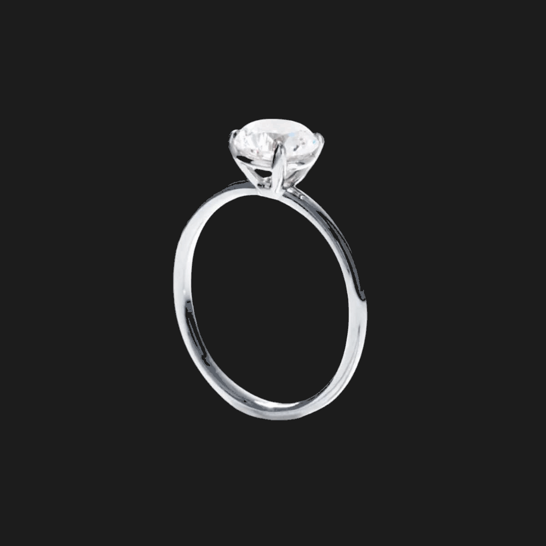 Oval Solitaire Diamond Ring