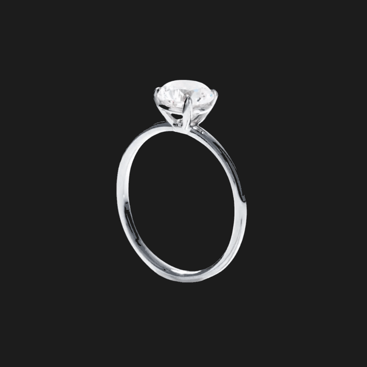 Oval Solitaire Diamond Ring