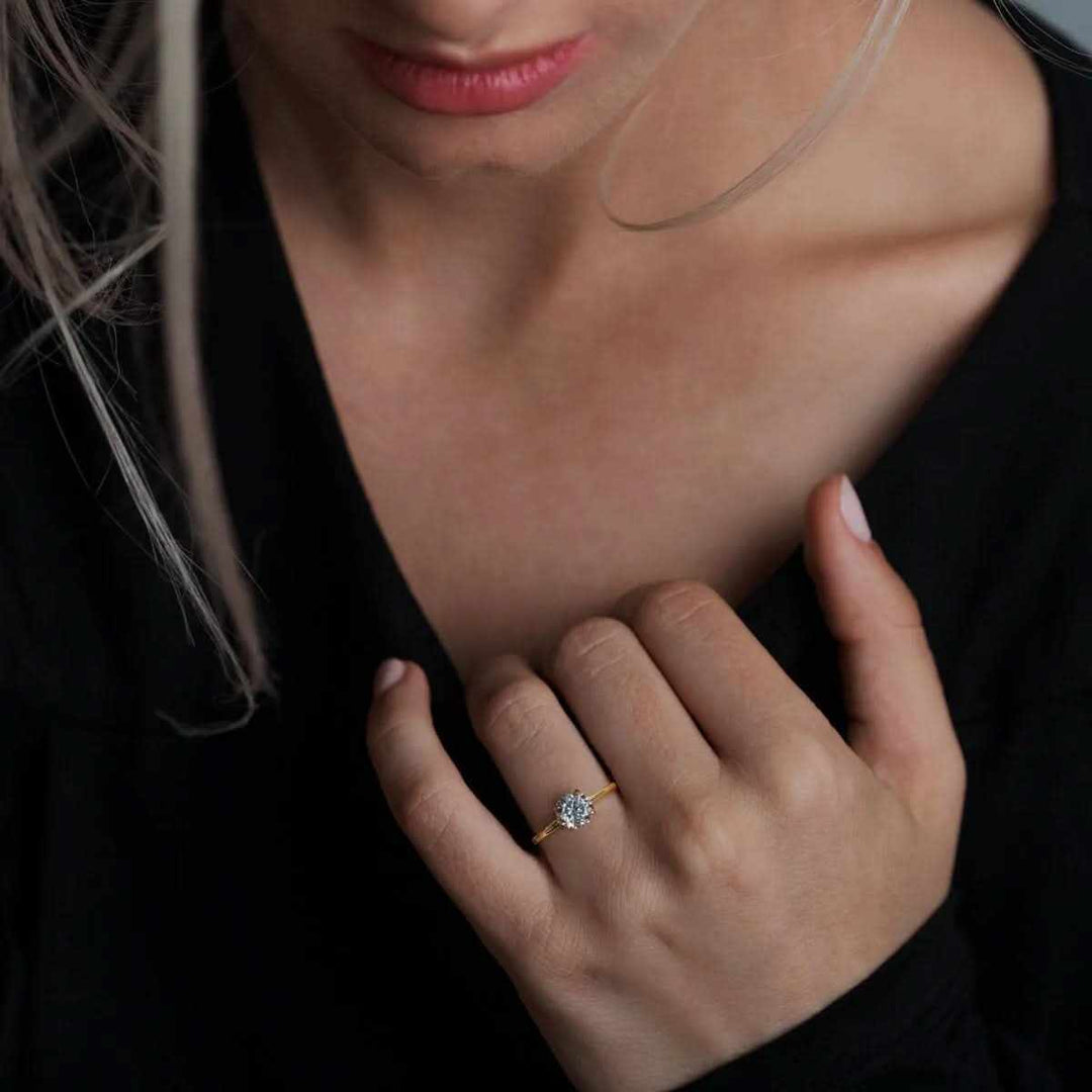 Oval Solitaire Diamond Ring