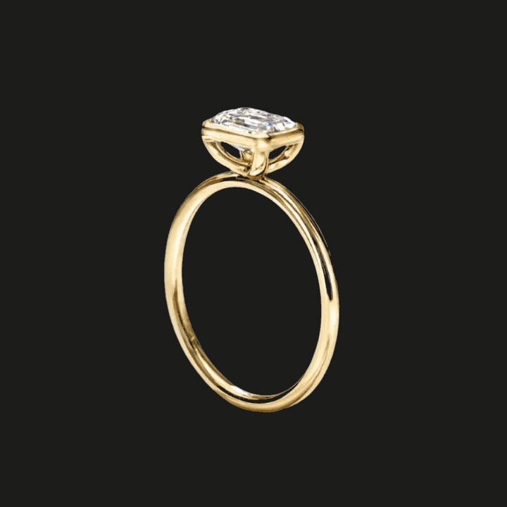 Radiant Bezel Set Diamond Ring