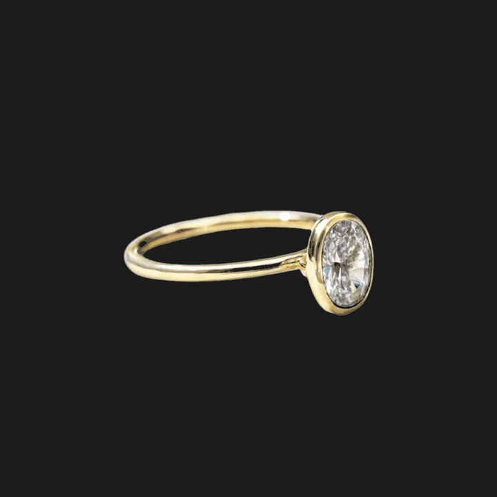 Radiant Bezel Set Diamond Ring