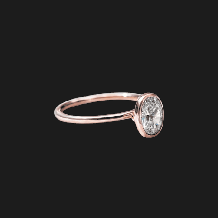 Radiant Bezel Set Diamond Ring