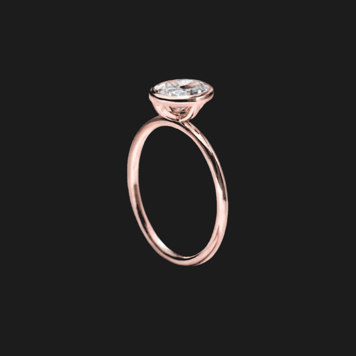 Radiant Bezel Set Diamond Ring