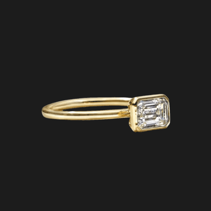 Radiant Bezel Set Diamond Ring