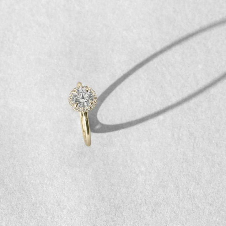 Radiant Halo Diamond Engagement Ring