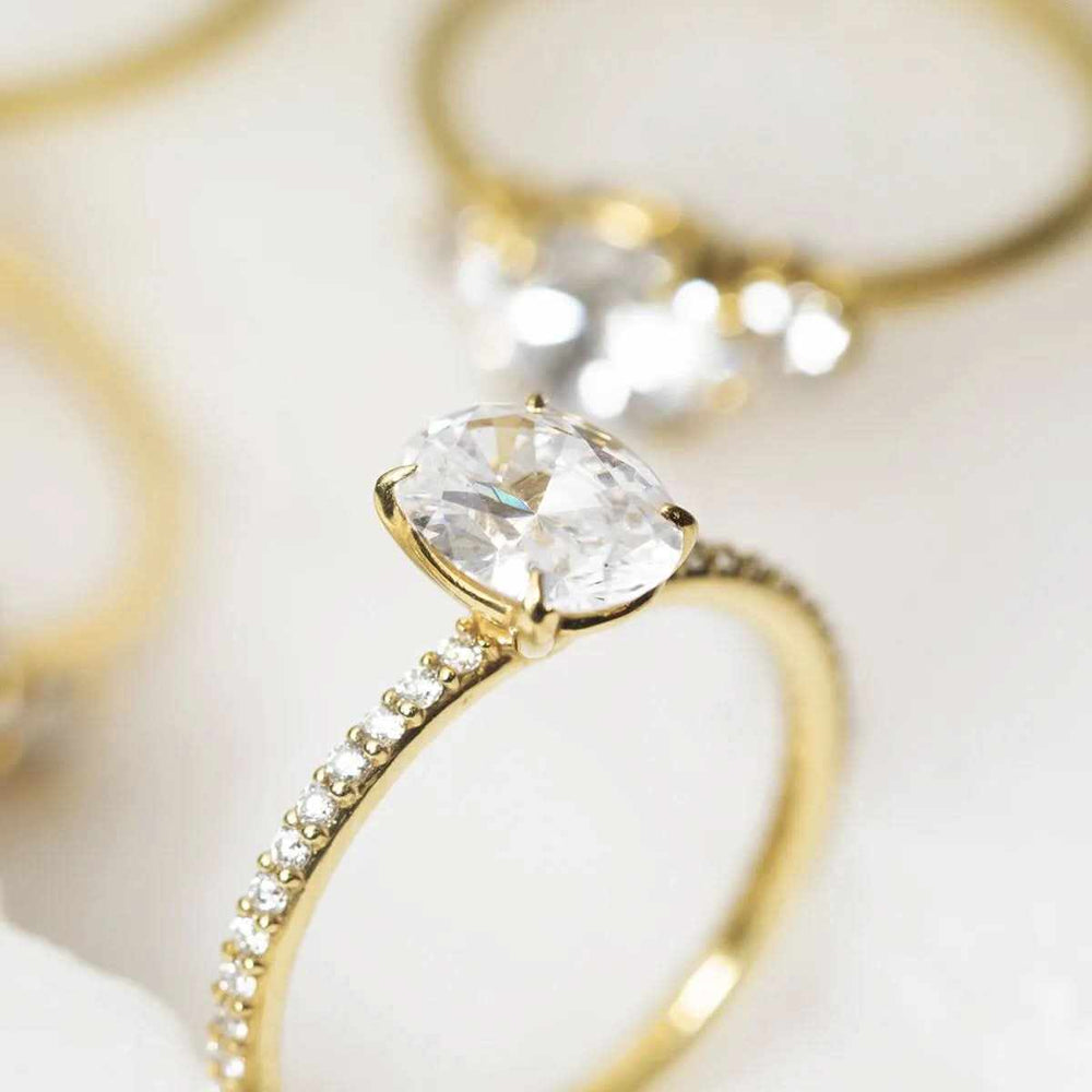 Radiant Pavé Diamond Engagement Ring