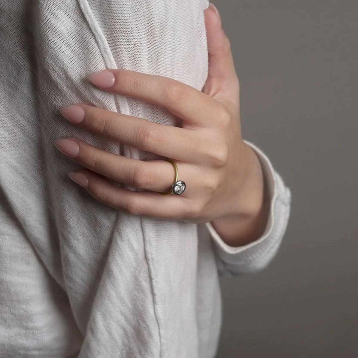 Round Bezel Set Diamond Ring