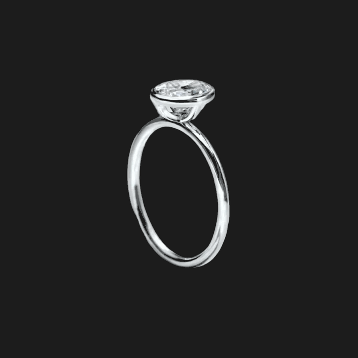 Round Bezel Set Diamond Ring