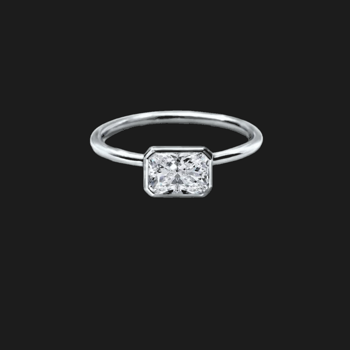 Round Bezel Set Diamond Ring Radiant
