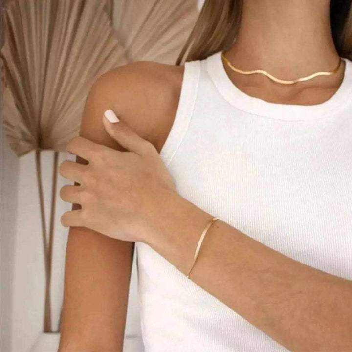 Sterling Silver Herringbone Bracelet