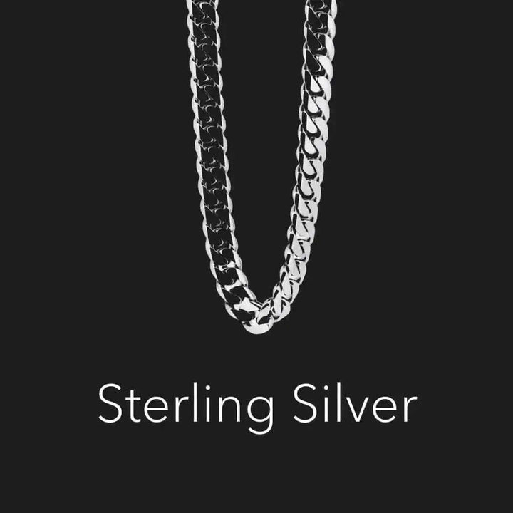 Sterling Silver Diamond-Cut Cuban Link Chain