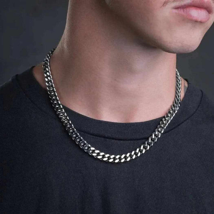 Sterling Silver Diamond-Cut Cuban Link Chain