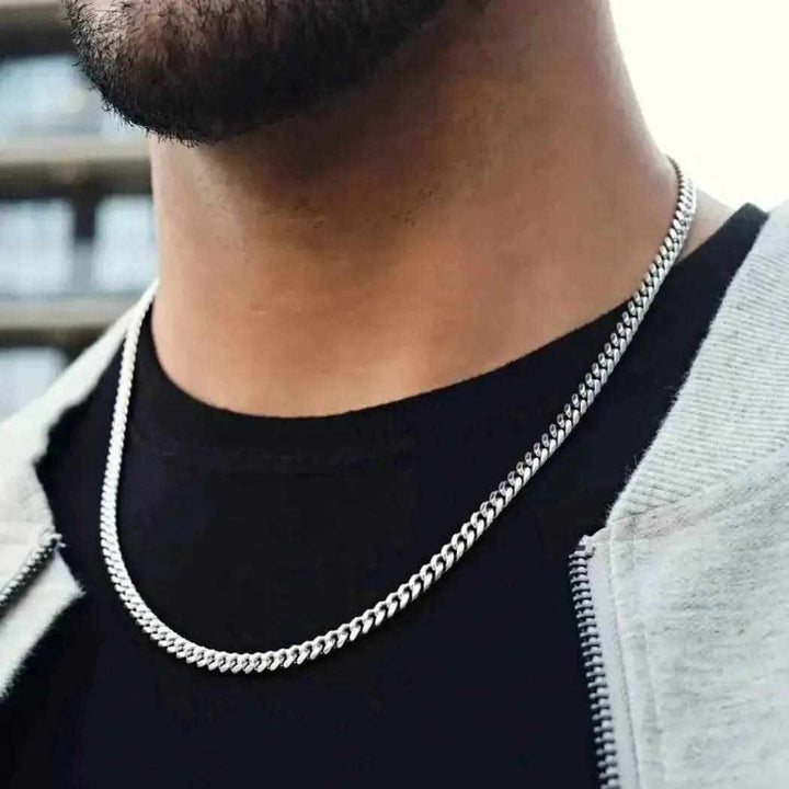 Sterling Silver Diamond-Cut Cuban Link Chain
