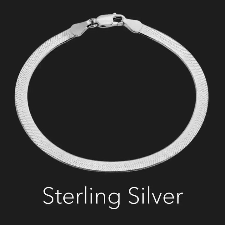 Sterling Silver Herringbone Bracelet