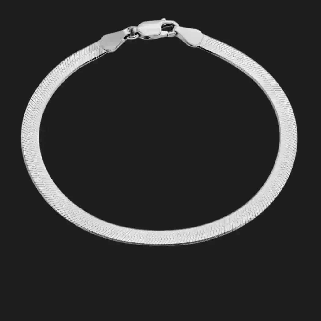 Sterling Silver Herringbone Bracelet