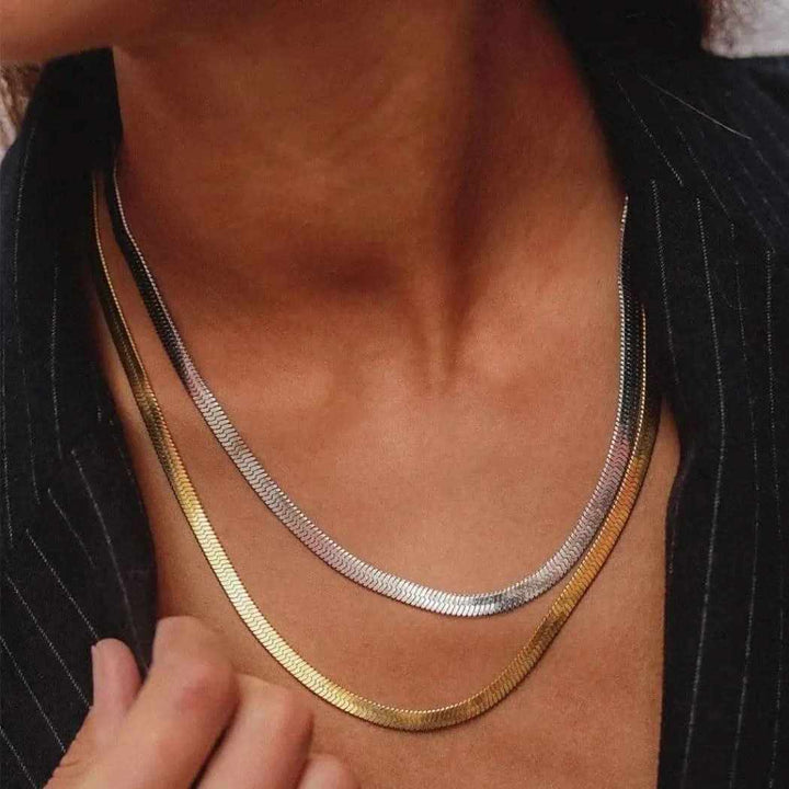 Sterling Silver Herringbone Necklace